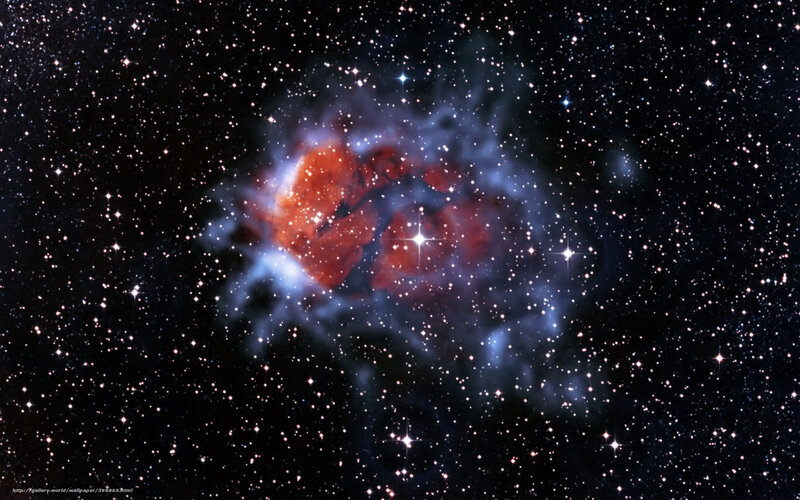 Red and Blue Nebula — Cosmic