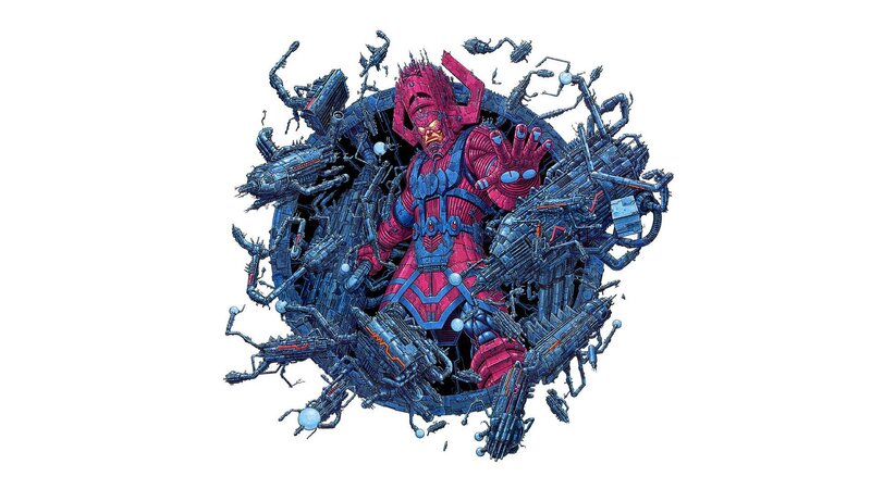 Red and Blue Robot — Dramatic, Comic