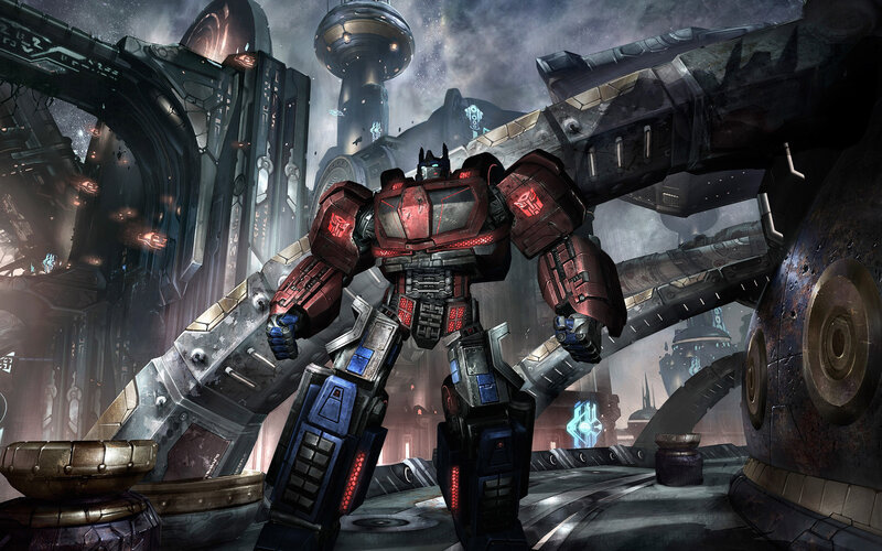 Red and Blue Robot — Dramatic, Night