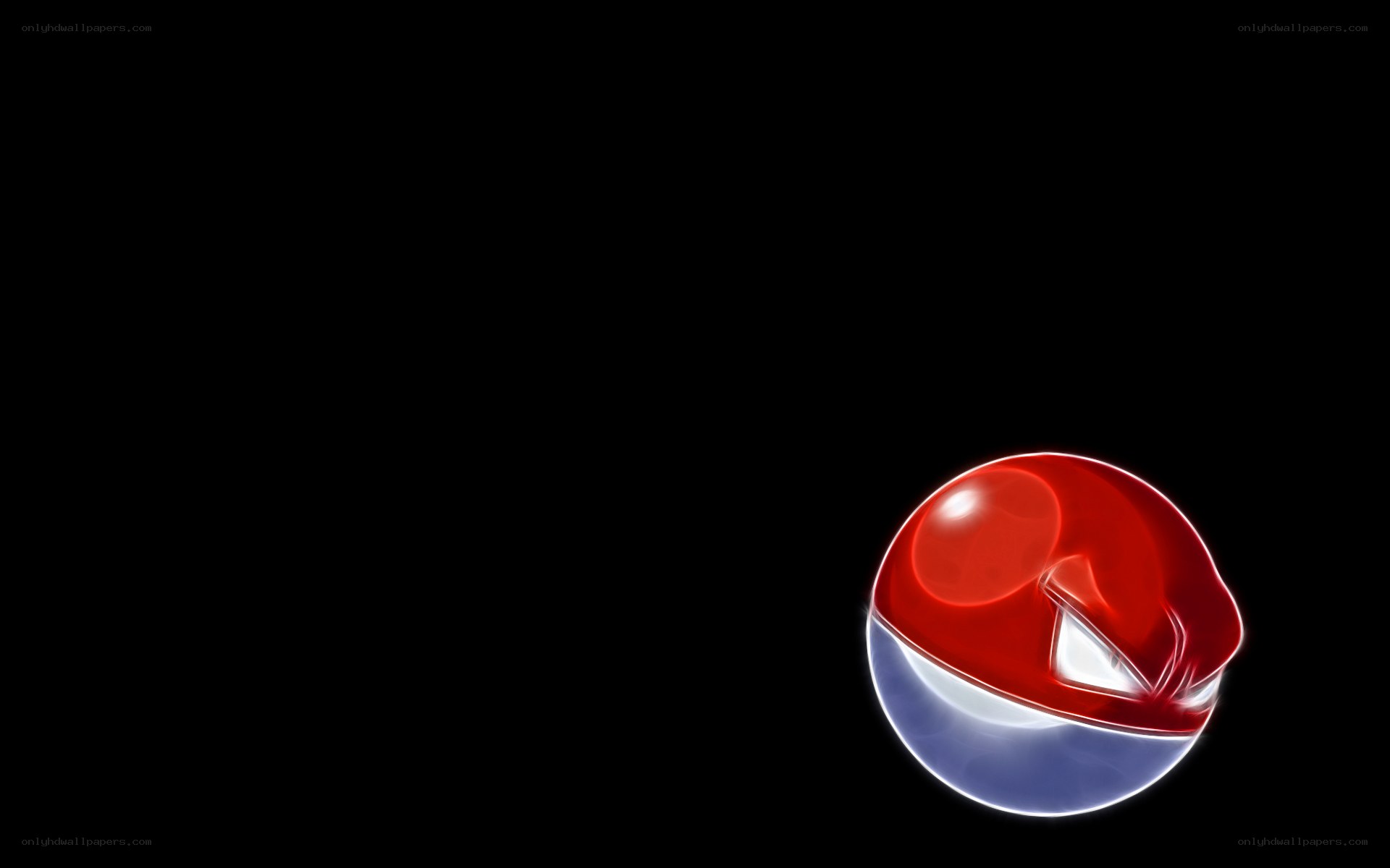 red and blue sphere on black