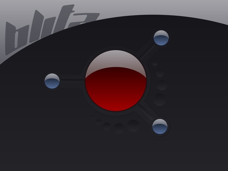Red and Blue Spheres — Black