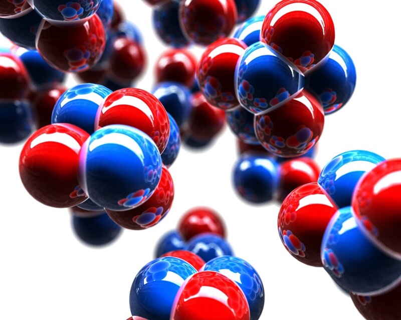 Red and Blue Spheres — Scientific