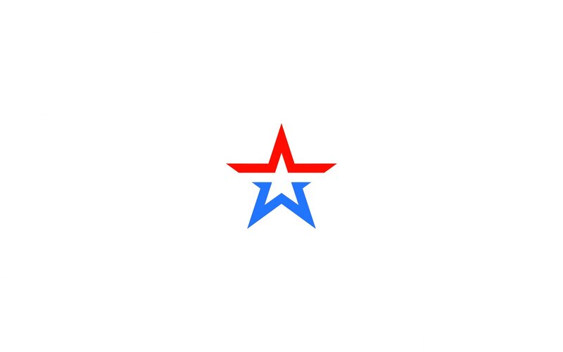 Red and Blue Star Logo