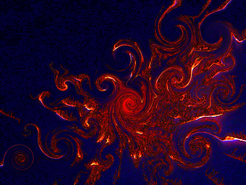 Red and Blue Swirls — Dramatic, Abstract