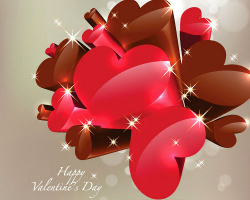 Red and Brown Hearts