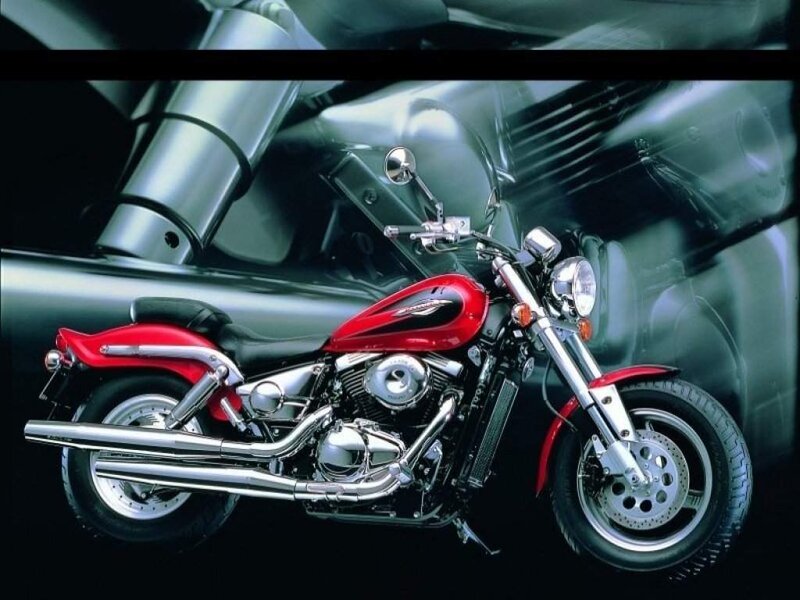 Red and Chrome Motorcycle — Dramatic