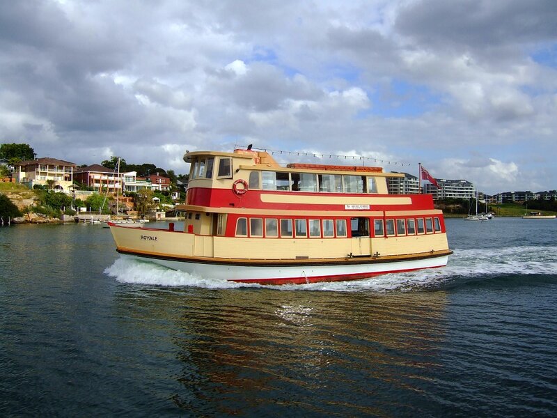 Red and Cream Ferry Boat