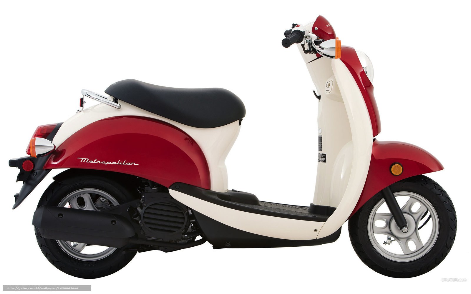 Red and cream scooter