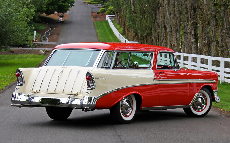 Red and Cream Station Wagon