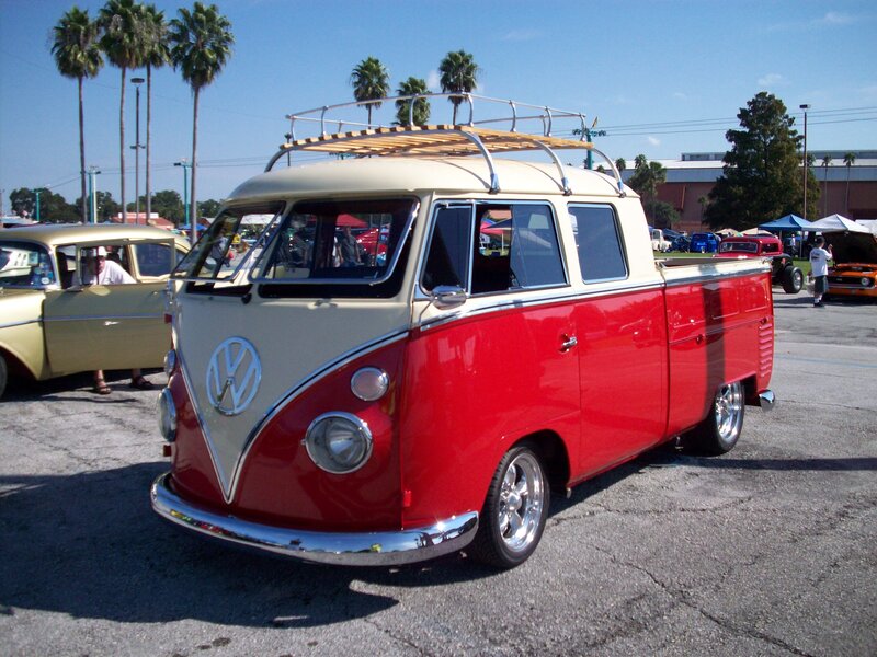 Red and Cream Van