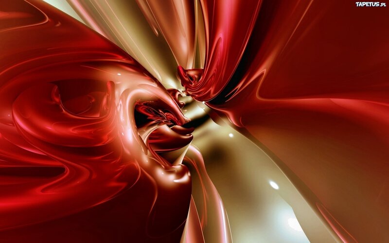 Red and Gold Abstract Swirl