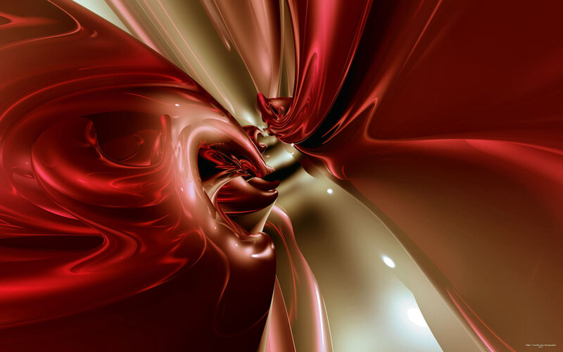 Red and Gold Abstract Swirls