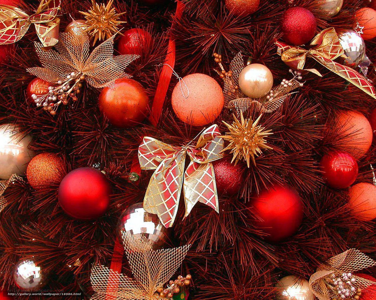 Red and gold Christmas ornaments