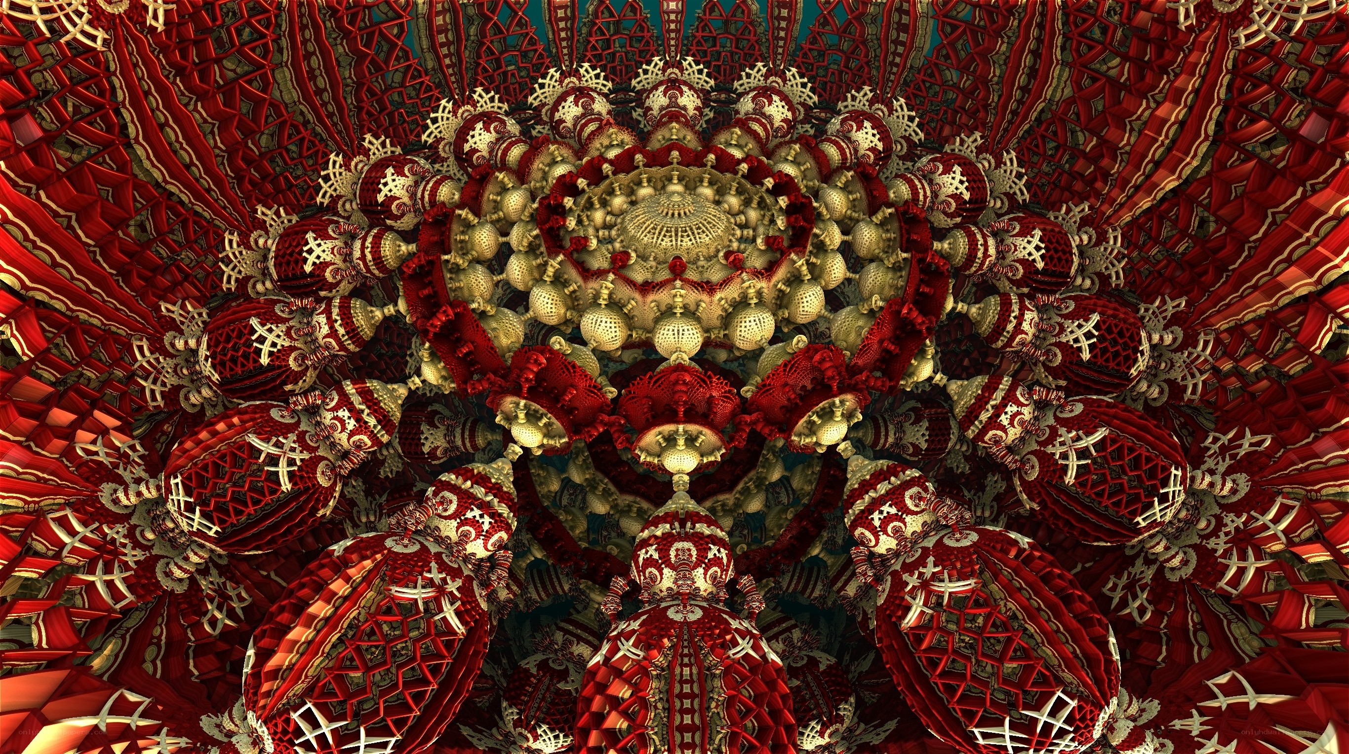 Red and gold fractal design