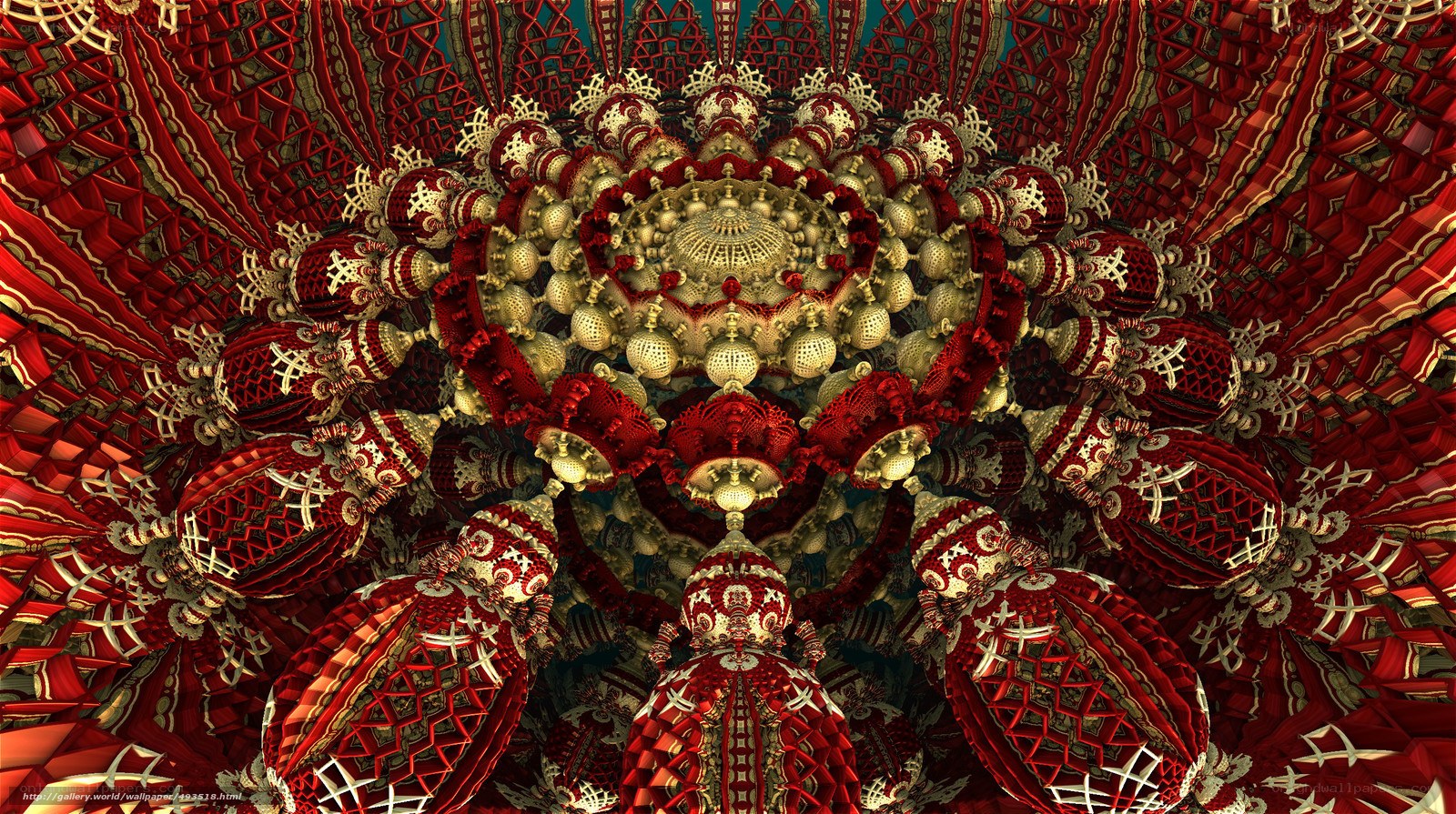 Red and gold fractal pattern