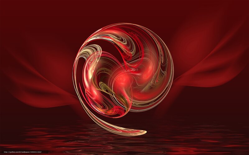 Red and Gold Fractal Sphere