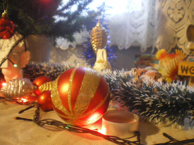 Red and Gold Ornament — Festive, Winter