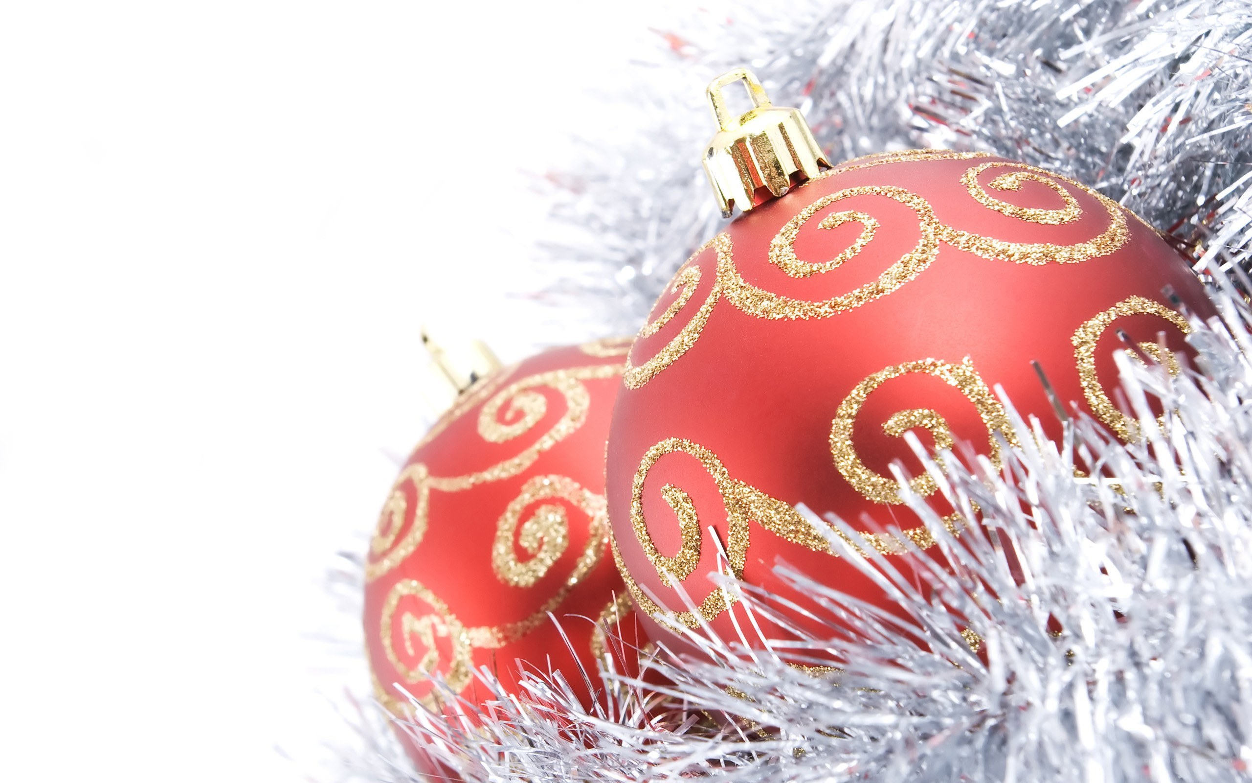 red and gold ornaments