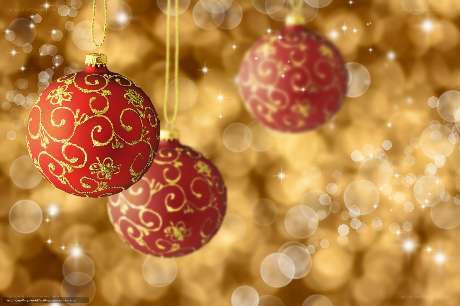 Red and gold ornaments