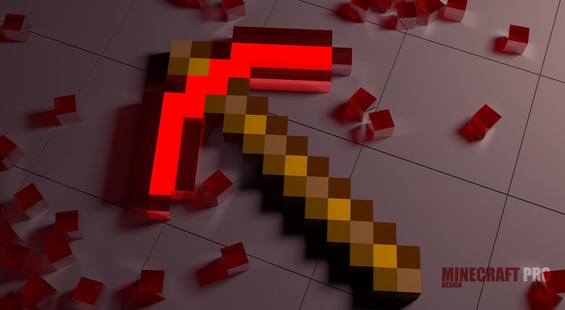 Red and Gold Pickaxe