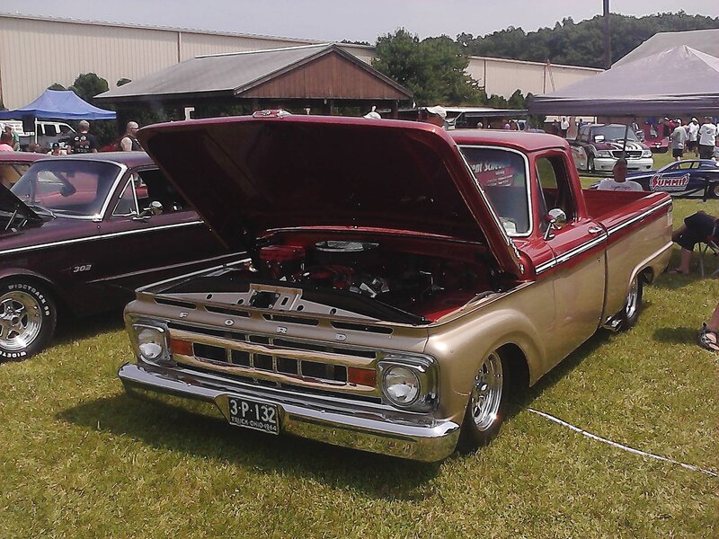 Red and Gold Pickup Truck