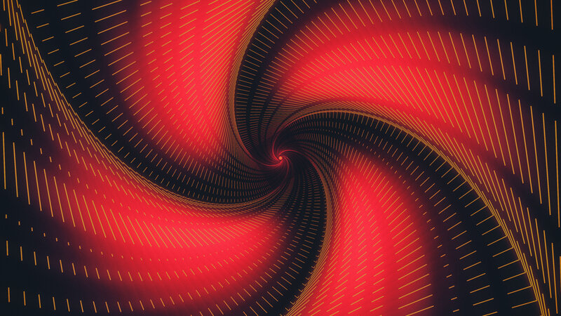 Red and Gold Spiral Tunnel