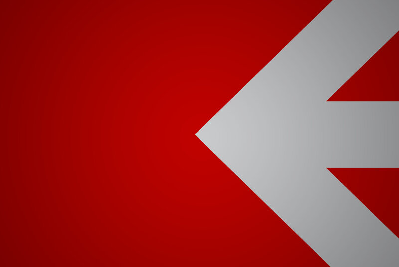 red and gray arrow design