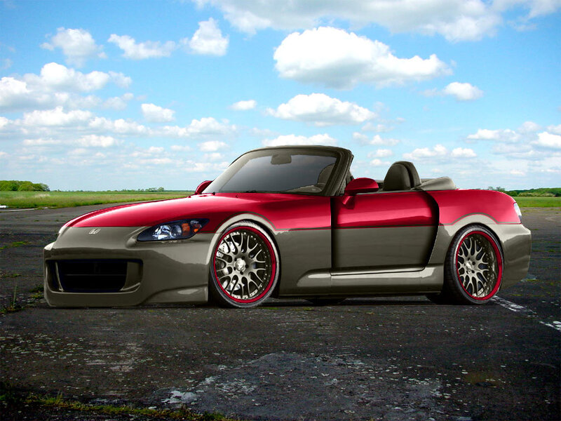 red and gray convertible sports car