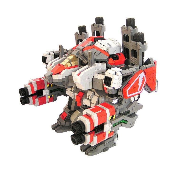 red and gray robot mech