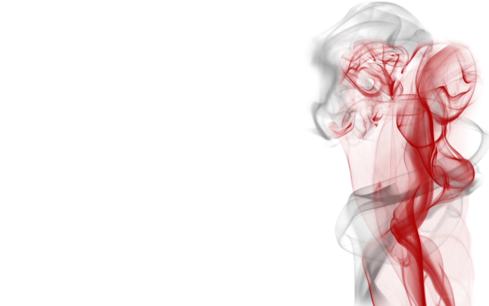 red and gray smoke swirl