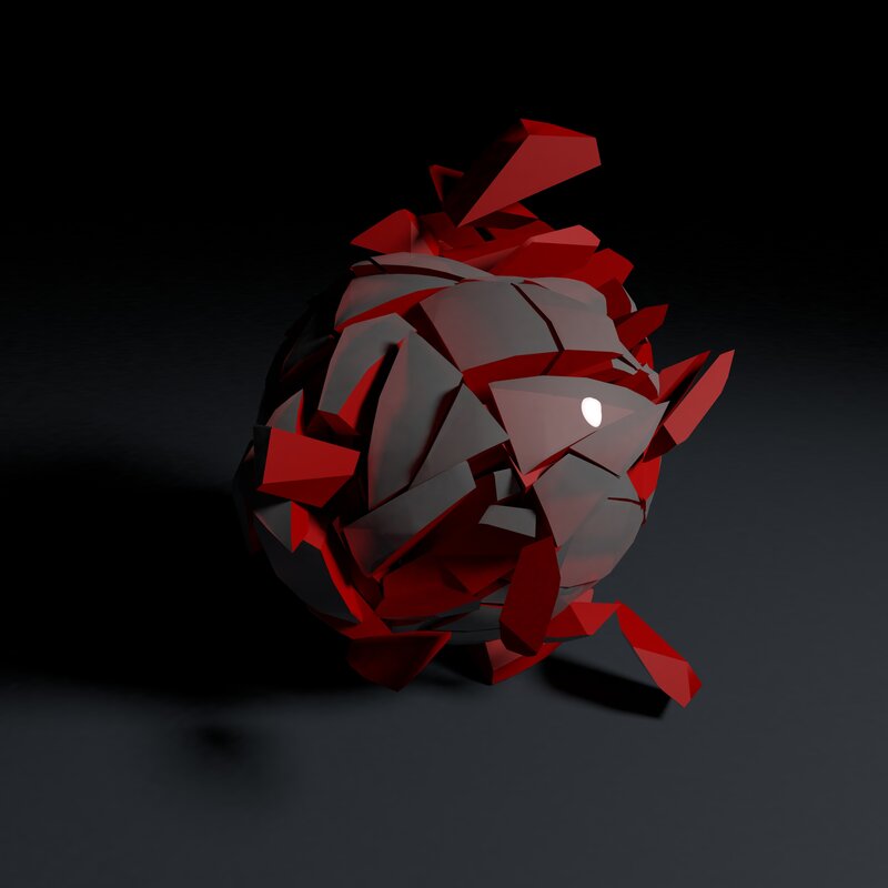 Red and Gray Sphere