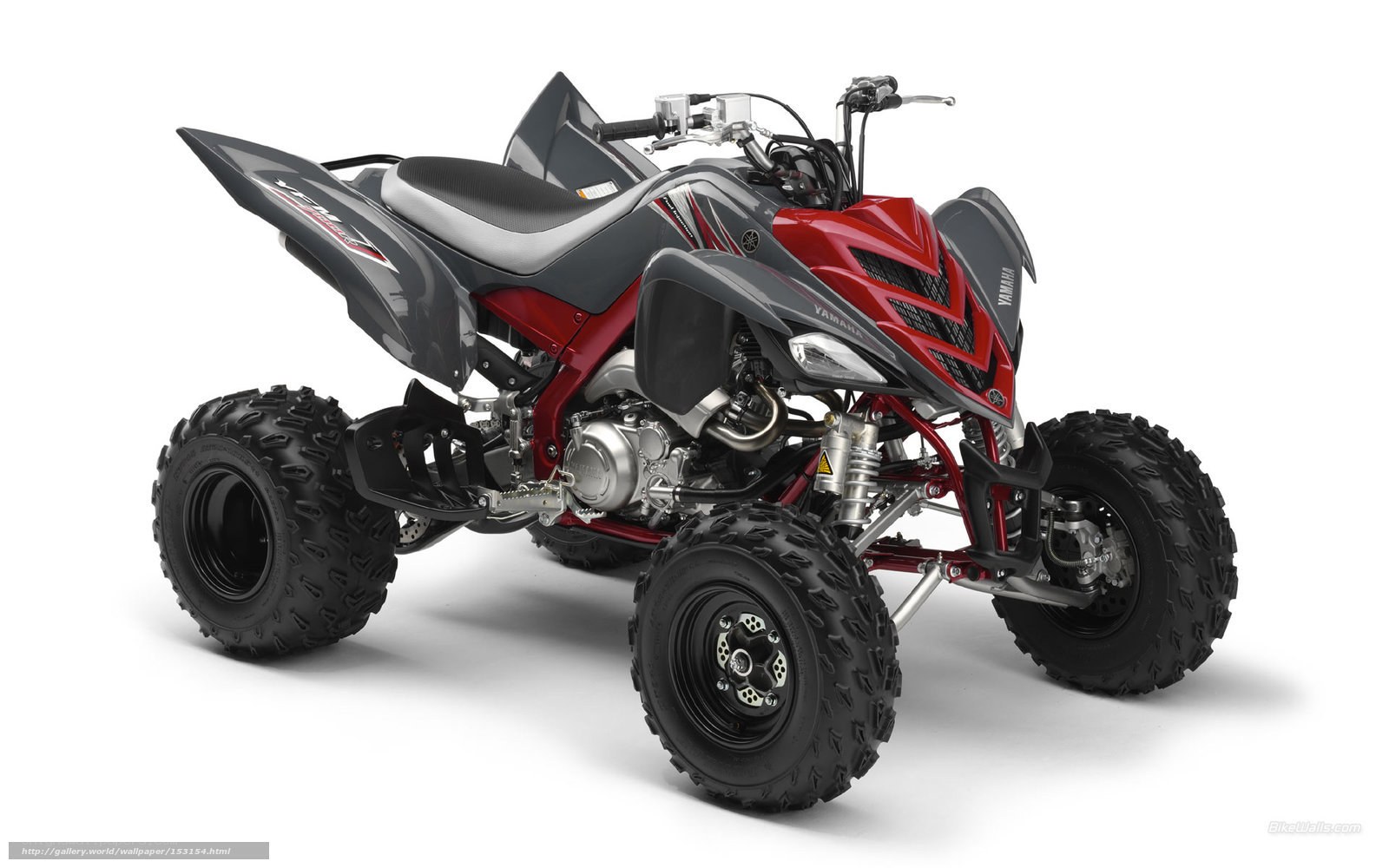 Red and gray Yamaha ATV