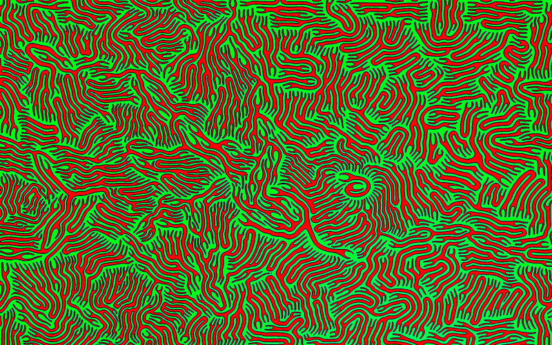 Red and green abstract pattern