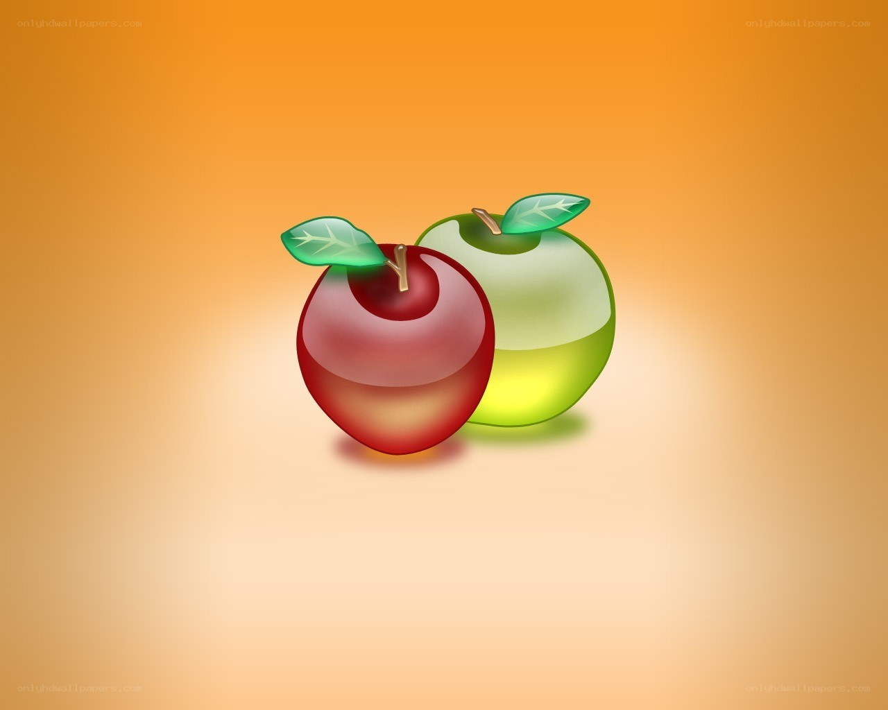 red and green apples