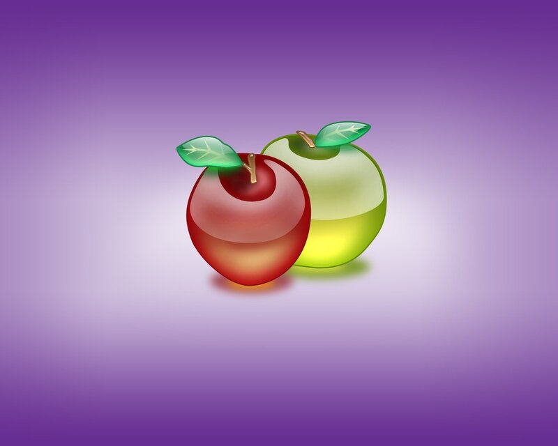 red and green apples