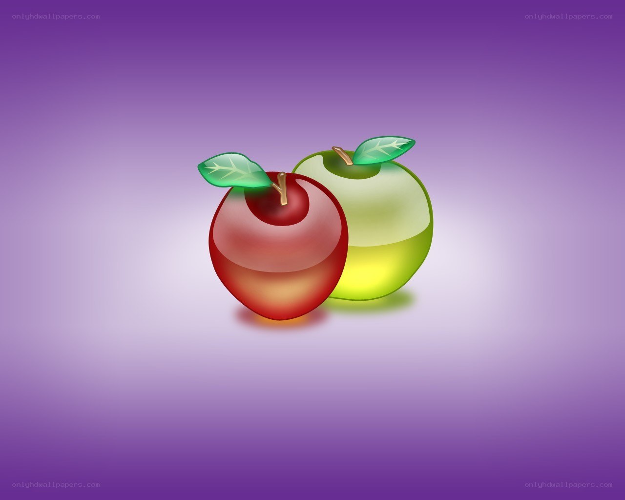 red and green apples
