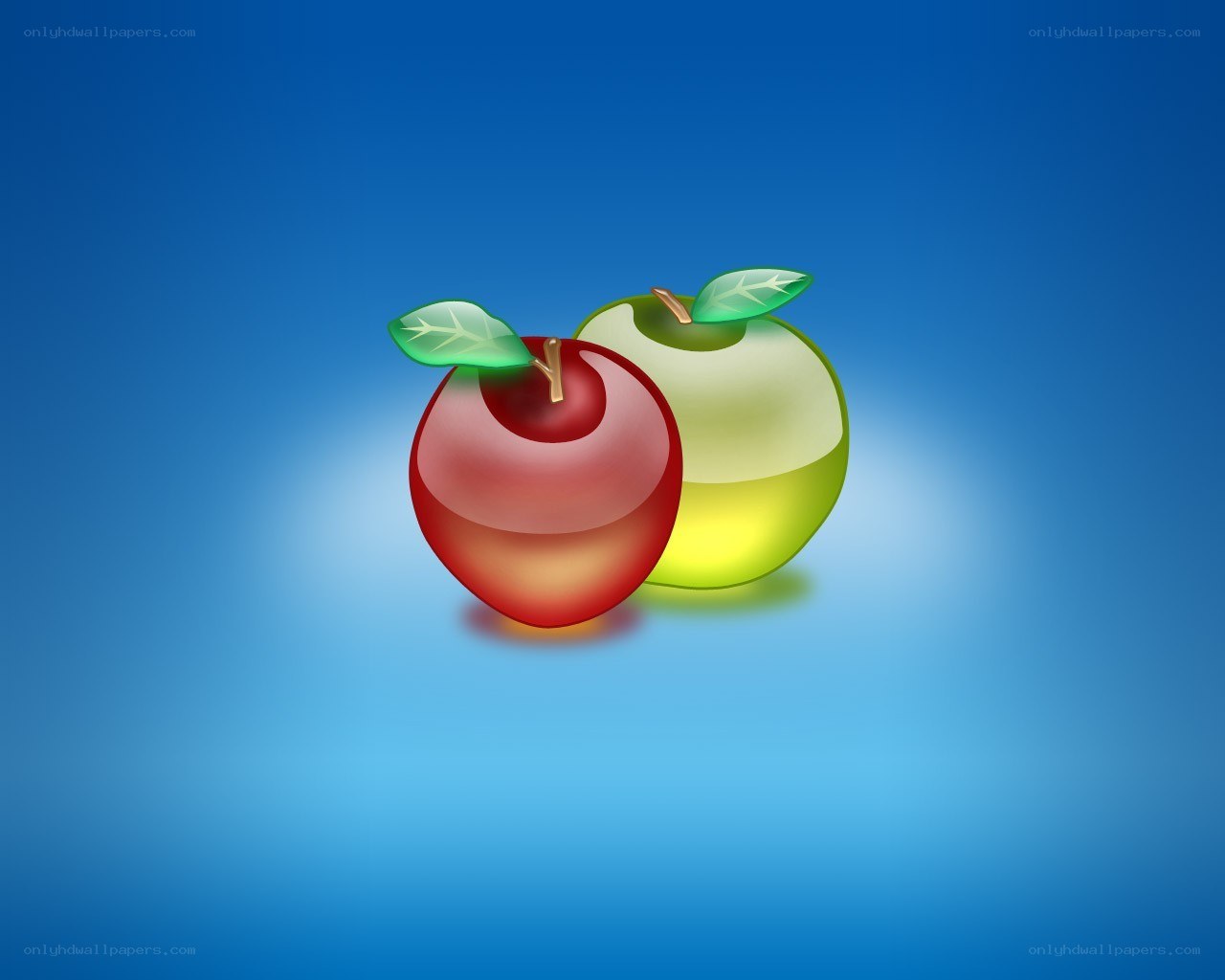 red and green apples