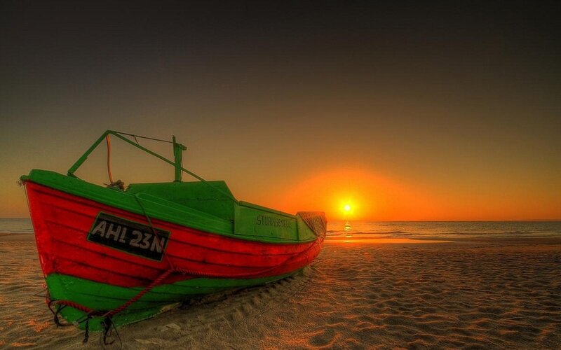 Red and Green Boat