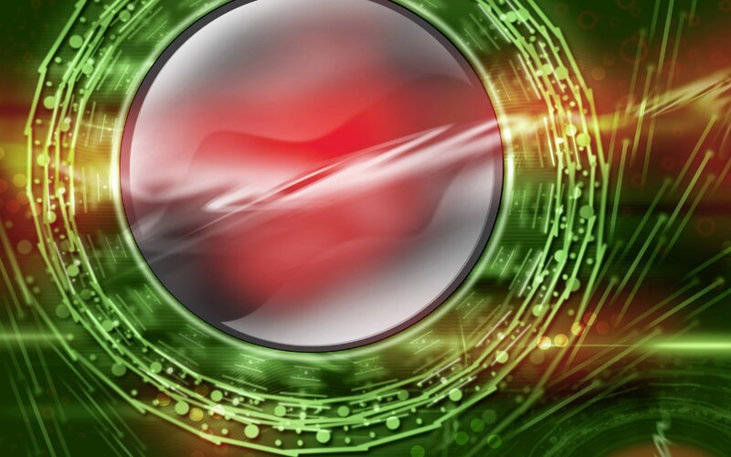 Red and Green Circular Design