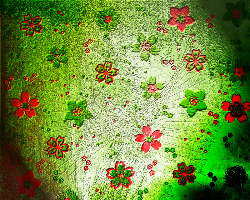 Red and Green Flowers — Vibrant