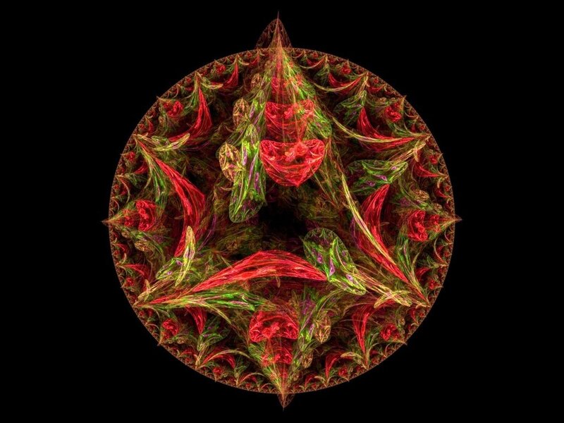 Red and Green Fractal Pattern — Complex