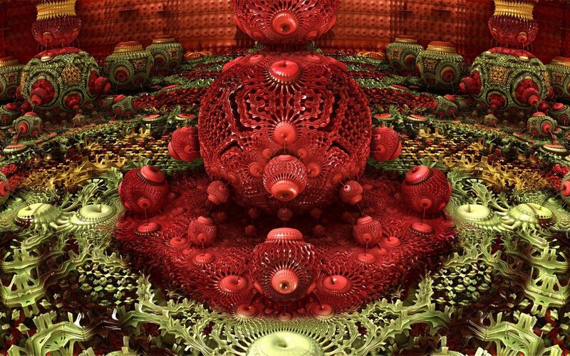 Red and Green Fractal Structures — Complex