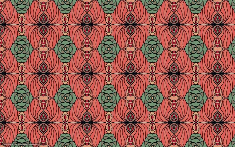 red and green geometric pattern