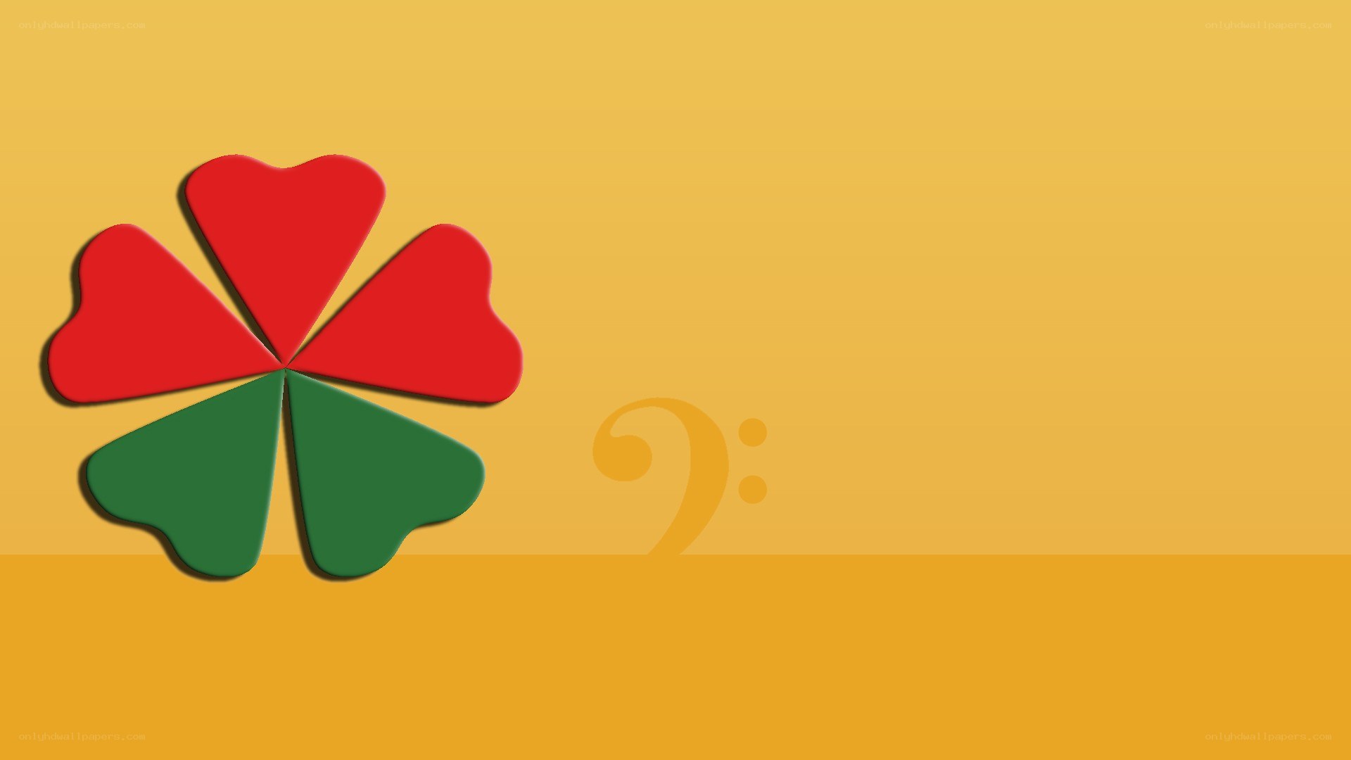 red and green heart flower