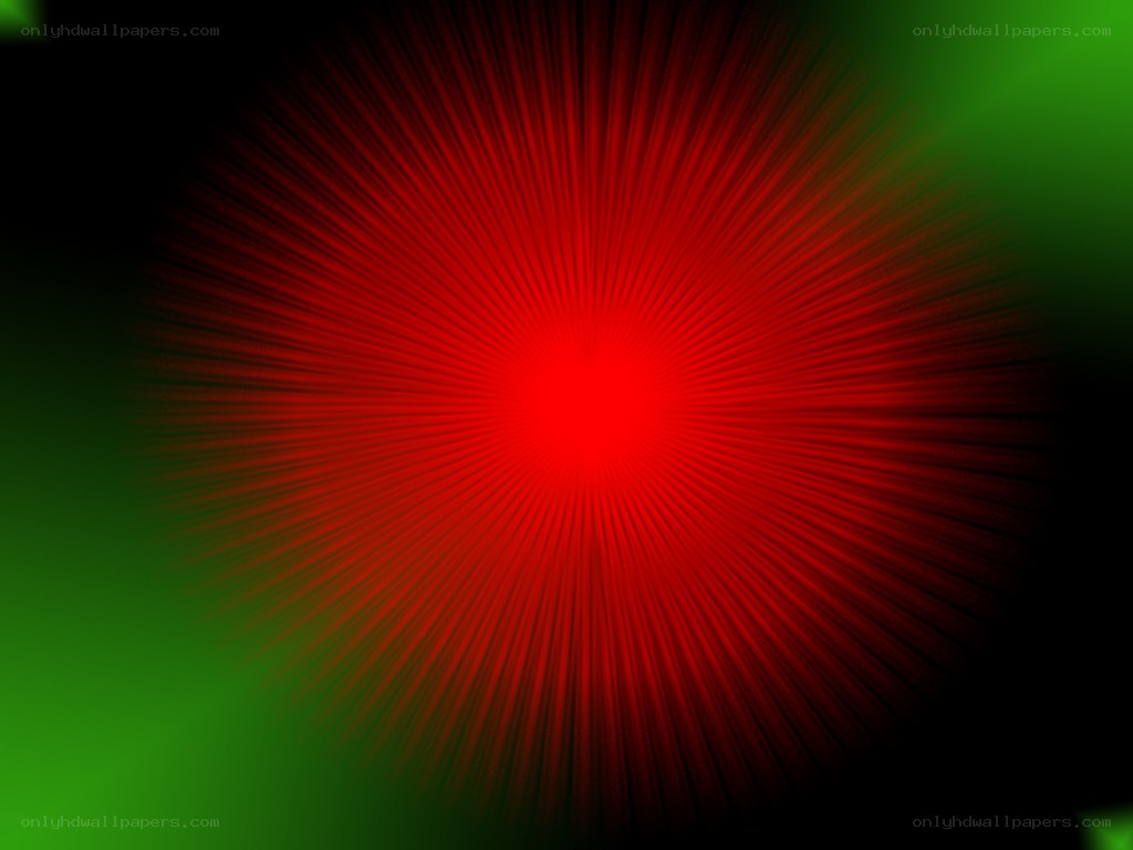 Red and green light burst
