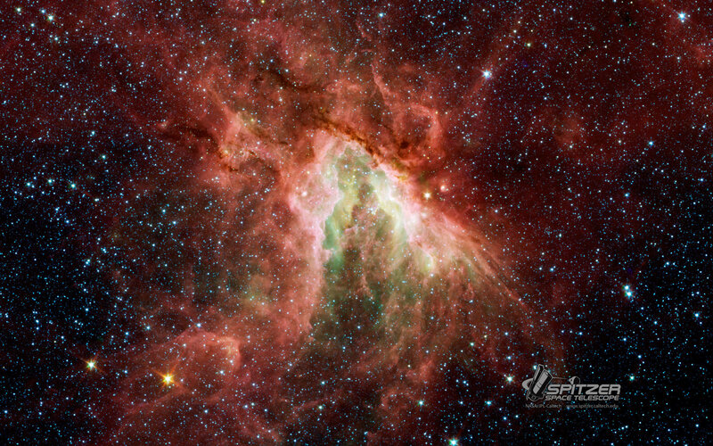 Red and Green Nebula