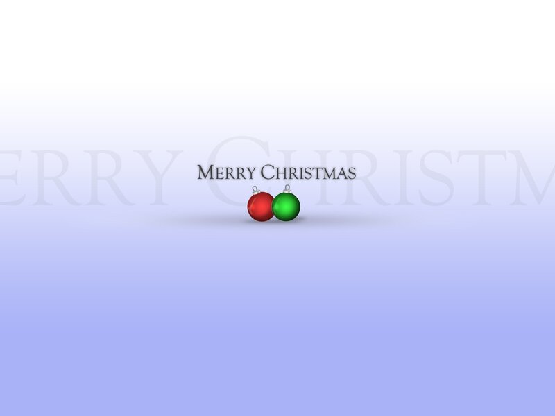 Red and Green Ornaments — Blue