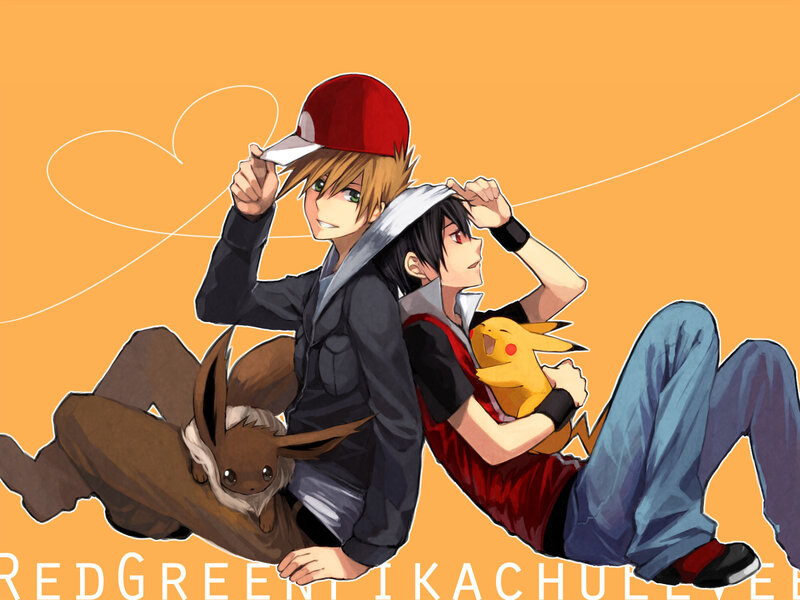 Red and Green Pokémon Trainers