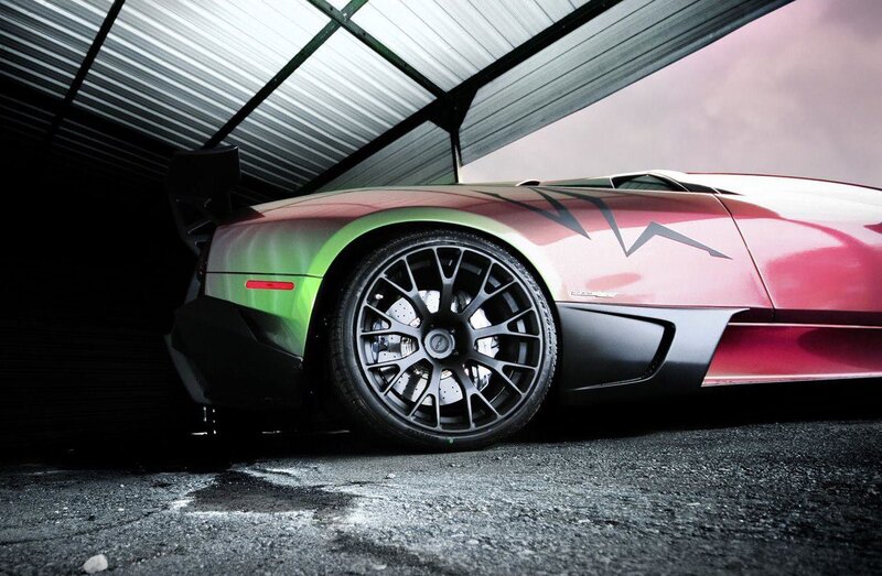 red and green sports car