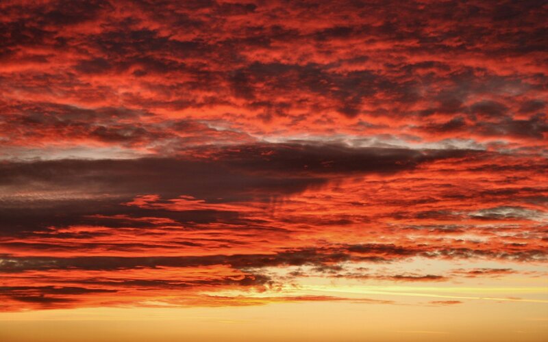 Red and Orange Clouds — Dramatic